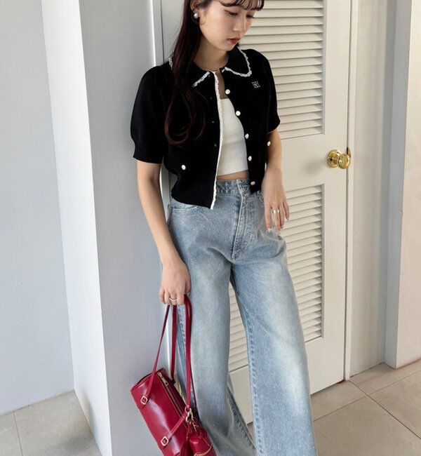  「ポロ襟半袖ニットセットアップ」|ワンピース|