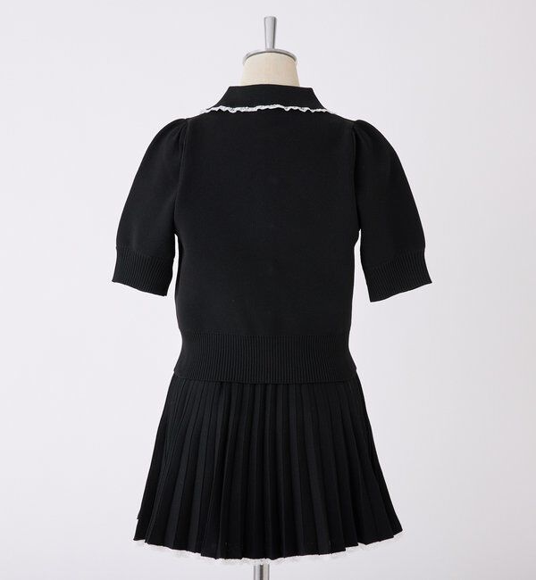  「ポロ襟半袖ニットセットアップ」|ワンピース|