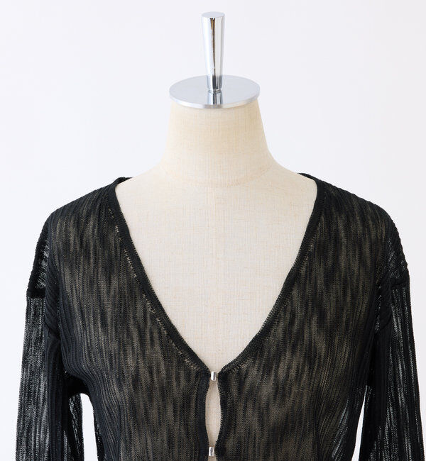  「ホック付きシアーカーデ」|ニット・セーター|