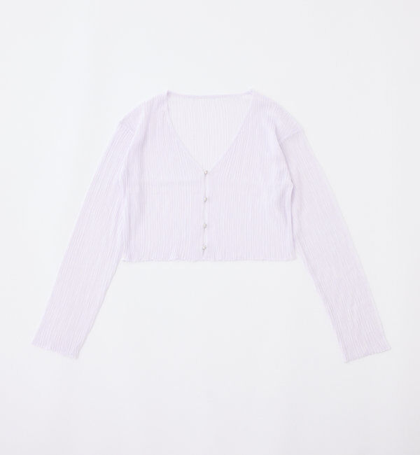  「ホック付きシアーカーデ」|ニット・セーター|