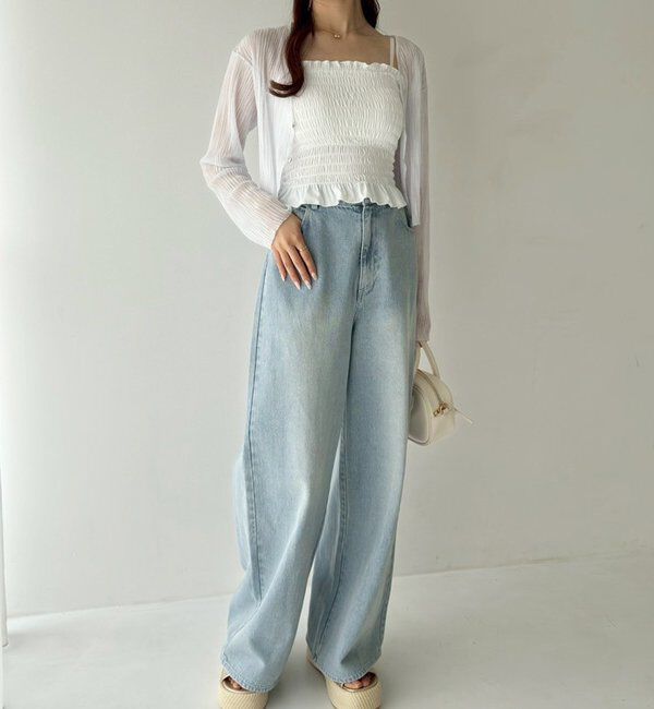  「ホック付きシアーカーデ」|ニット・セーター|