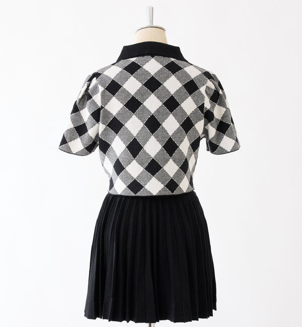  「【mikko コラボ】刺繍入りポロ衿セットアップ」|ワンピース|