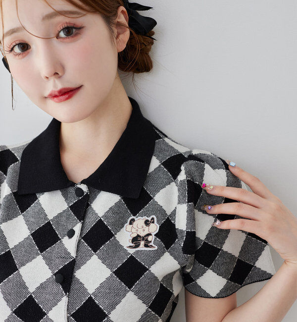  「【mikko コラボ】刺繍入りポロ衿セットアップ」|ワンピース|