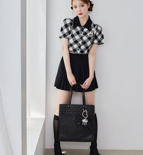  「【mikko コラボ】刺繍入りポロ衿セットアップ」|ワンピース|