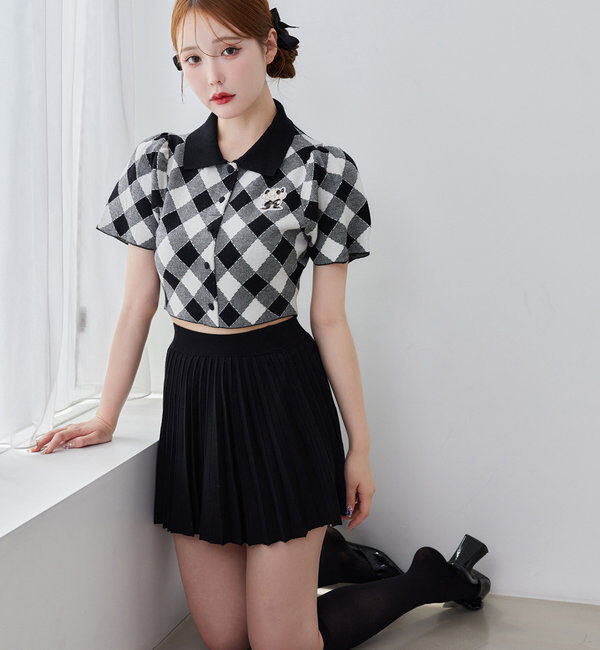  「【mikko コラボ】刺繍入りポロ衿セットアップ」|ワンピース|