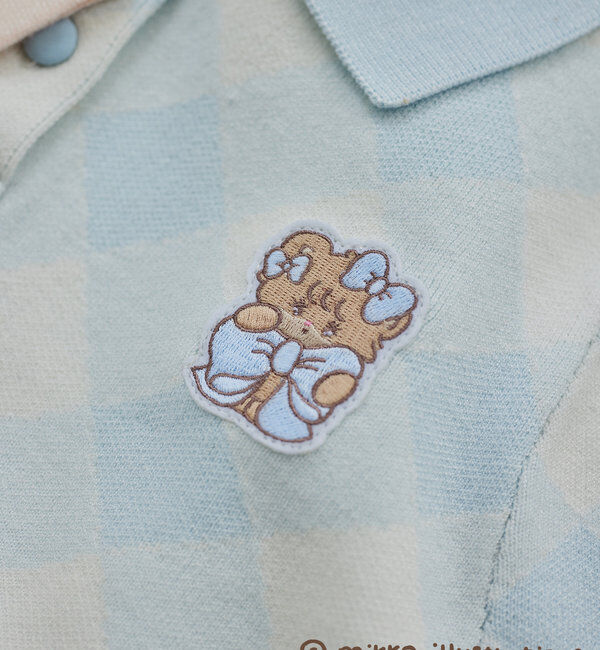  「【mikko コラボ】刺繍入りポロ衿セットアップ」|ワンピース|