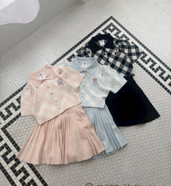  「【mikko コラボ】刺繍入りポロ衿セットアップ」|ワンピース|