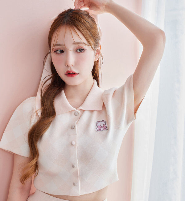  「【mikko コラボ】刺繍入りポロ衿セットアップ」|ワンピース|