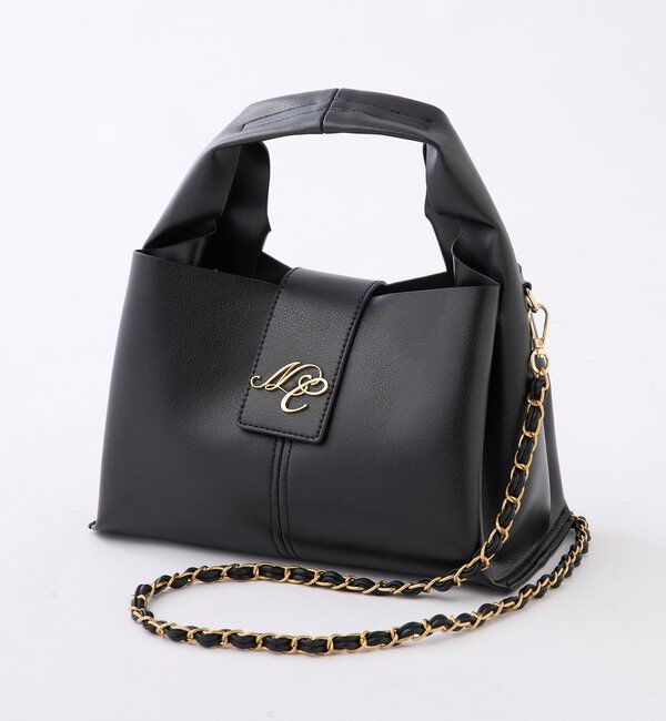  「【リバイバル】エンブレム付きトライアングルバッグ」|ショルダー・メッセンジャー|ブラック