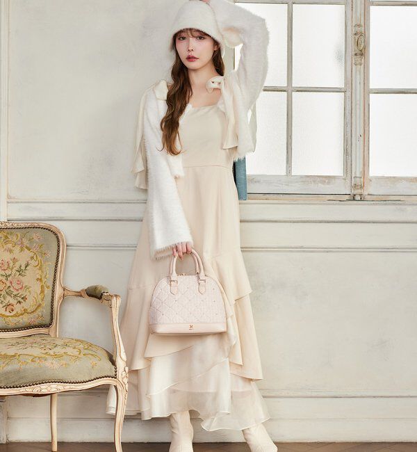  「【HolidayCollection】ビジュースタッズハンドバッグ」|ショルダー・メッセンジャー|