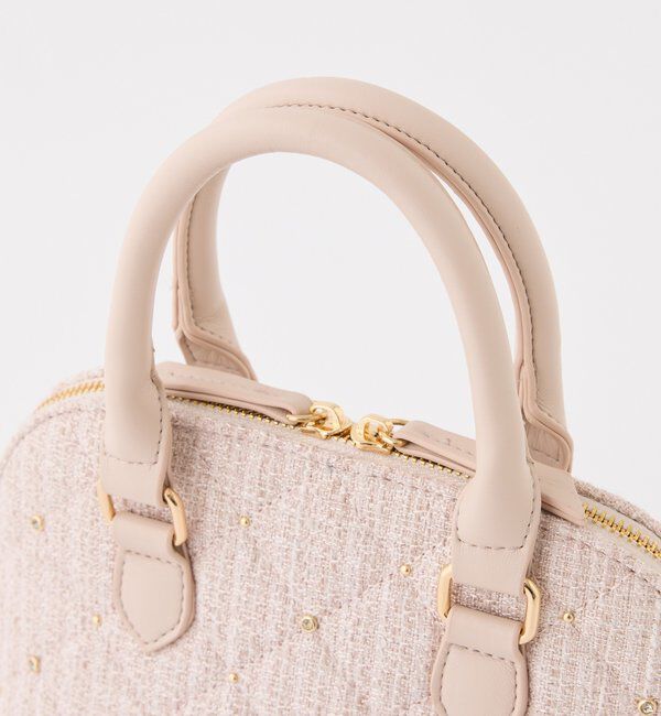  「【HolidayCollection】ビジュースタッズハンドバッグ」|ショルダー・メッセンジャー|