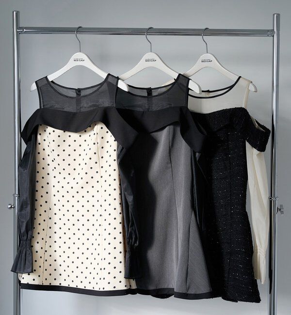  「【Occasion Collection】袖取り外し可能ミニワンピース」|ワンピース|