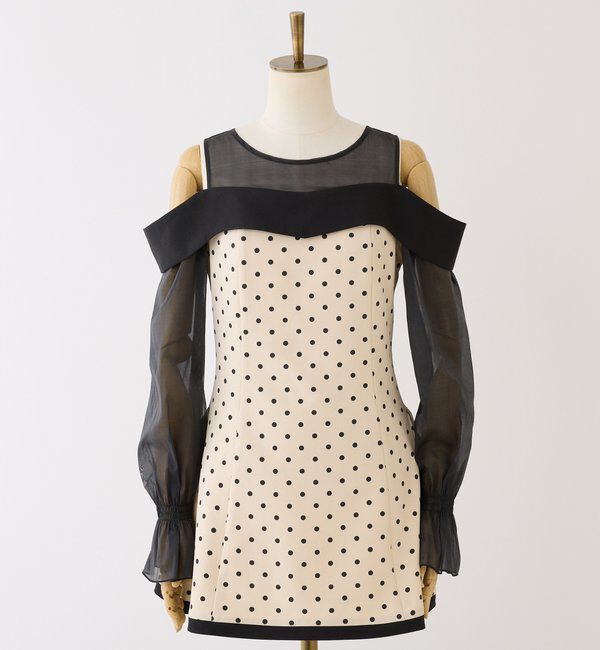  「【Occasion Collection】袖取り外し可能ミニワンピース」|ワンピース|