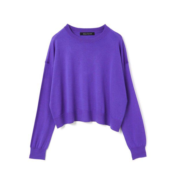 mizuiro ind「mizuiro ind ハイゲージクルーネックプルオーバー」|ニット・セーター|ブルー