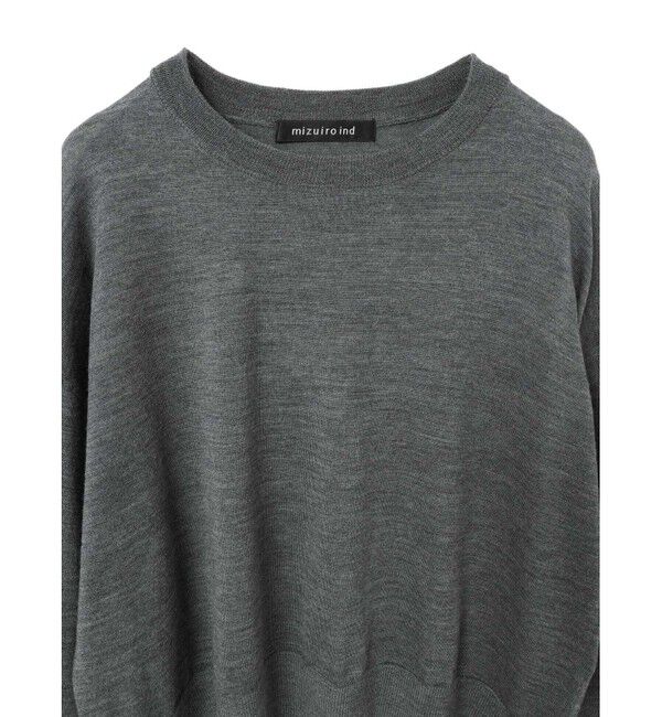 mizuiro ind「mizuiro ind ハイゲージクルーネックプルオーバー」|ニット・セーター|