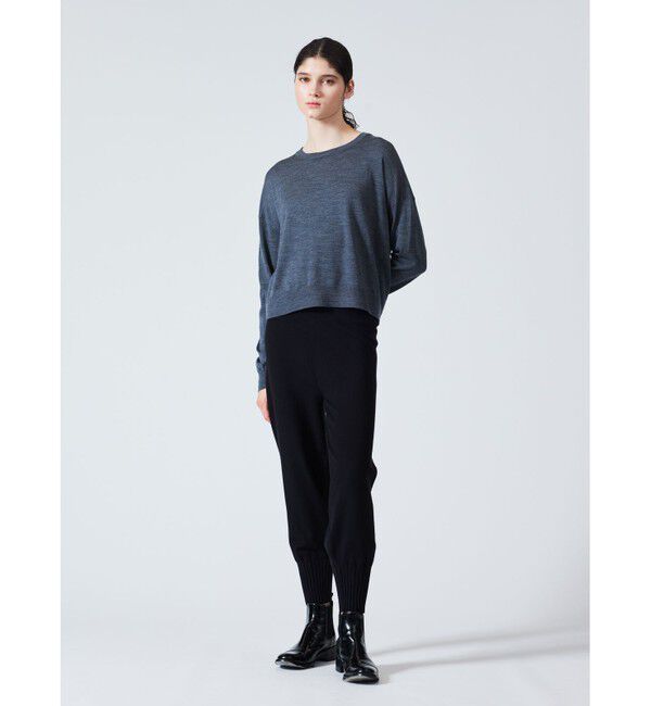 mizuiro ind「mizuiro ind ハイゲージクルーネックプルオーバー」|ニット・セーター|