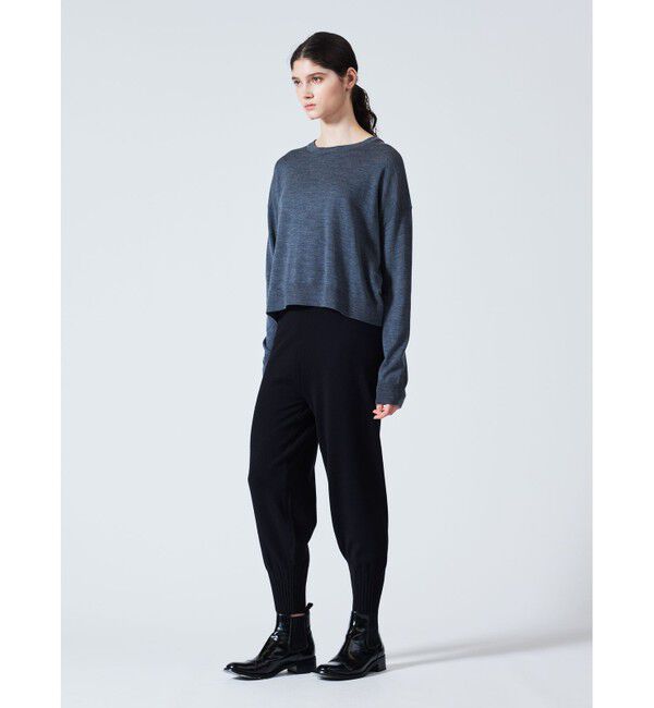 mizuiro ind「mizuiro ind ハイゲージクルーネックプルオーバー」|ニット・セーター|