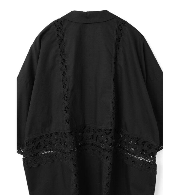 mizuiro ind「mizuiro ind バテンレースワイドシャツ」|シャツ・ブラウス|