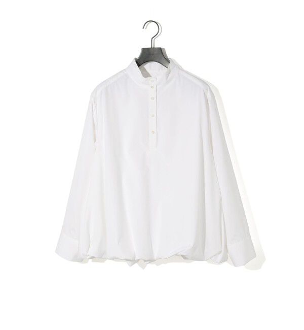 MIDIUMISOLID「MIDIUMISOLID for Ladies バルーンシャツプルオーバー」|シャツ・ブラウス|オフホワイト