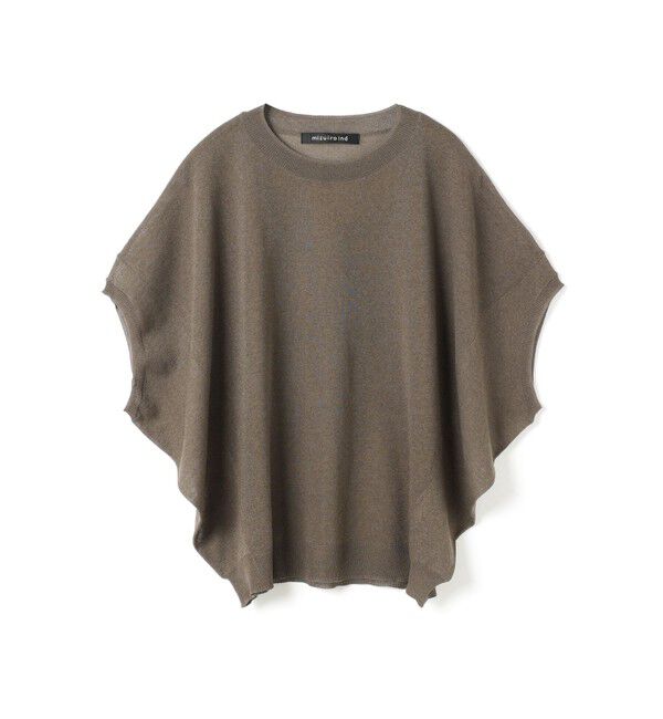 mizuiro ind「mizuiro ind ワイドコクーンシアーベスト」|ベスト・ジレ|グレージュ