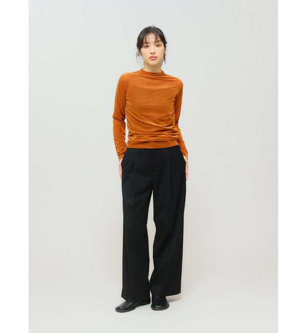 MIDIUMISOLID「MIDIUMISOLID for Ladies ストレートスラックス」|スラックス|ブラック