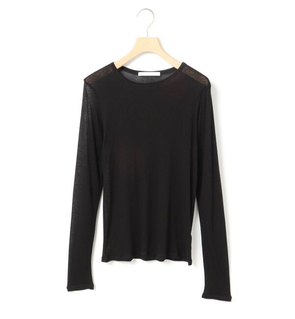 MARMARMAR「MARMARMAR クルーネックシアープルオーバー」|Tシャツ・カットソー|ブラック