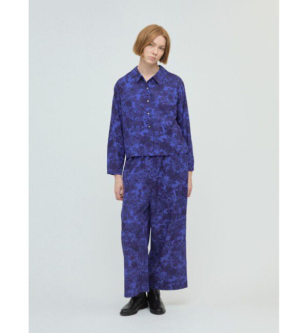 mizuiro ind「mizuiro ind プリントイージーパンツ」|その他|ブルー