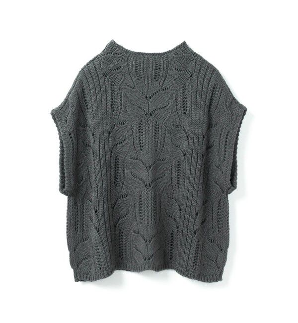 mizuiro ind「mizuiro ind シアーケーブル柄ベスト」|ベスト・ジレ|