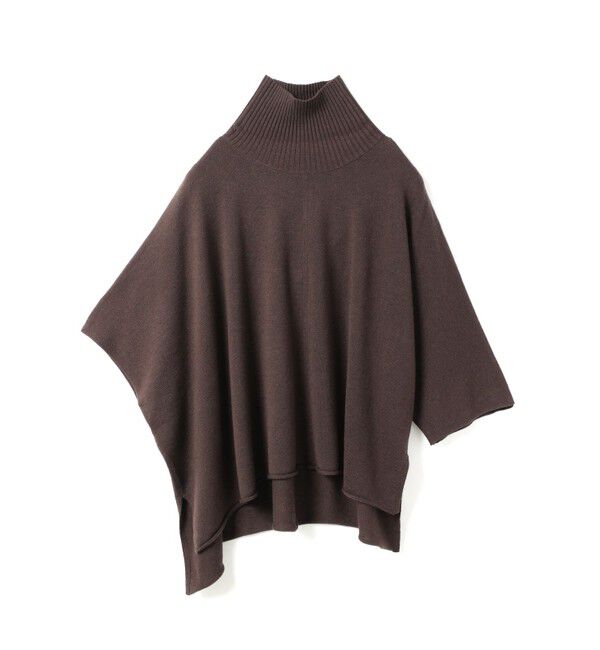 mizuiro ind「mizuiro ind ポンチョライクプルオーバー」|ニット・セーター|ダークブラウン