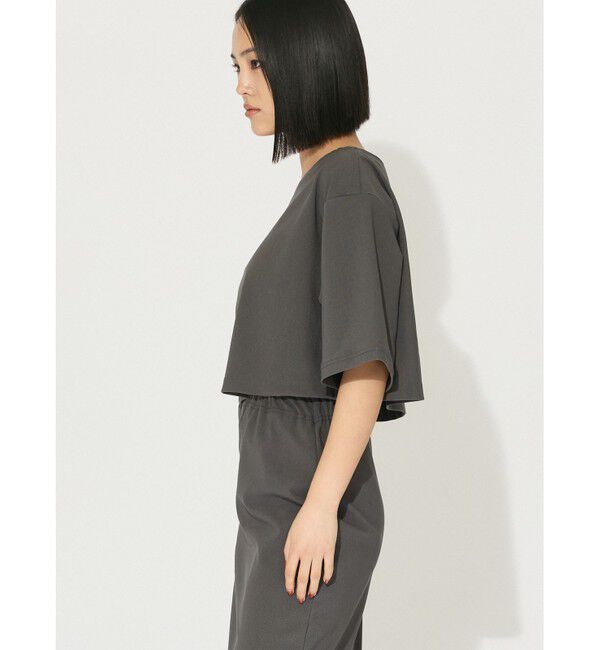 MIDIUMISOLID「MIDIUMISOLID for Ladies リブショートプルオーバー」|Tシャツ・カットソー|