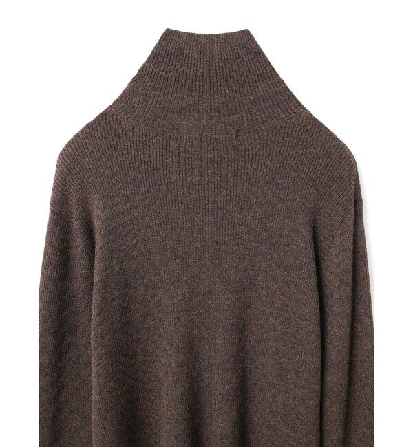 mizuiro ind「mizuiro ind ボタン付きリブハイネックプルオーバー」|ニット・セーター|