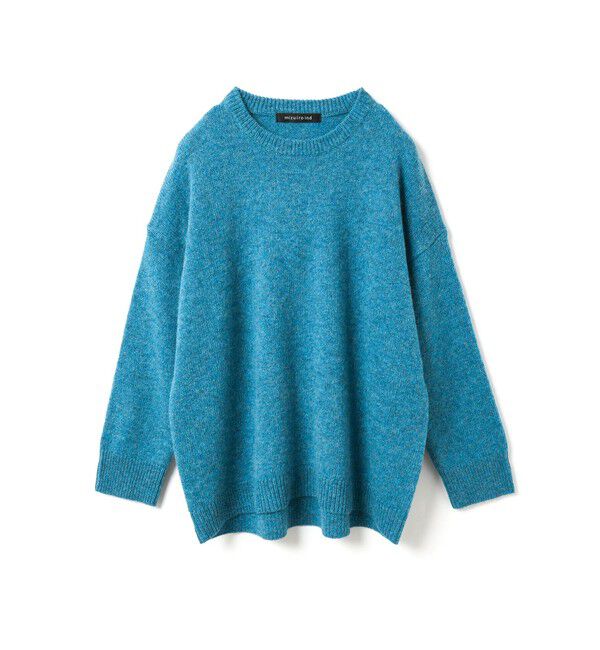 mizuiro ind「mizuiro ind MG/クルーネックワイドプルオーバー」|ニット・セーター|ブルー