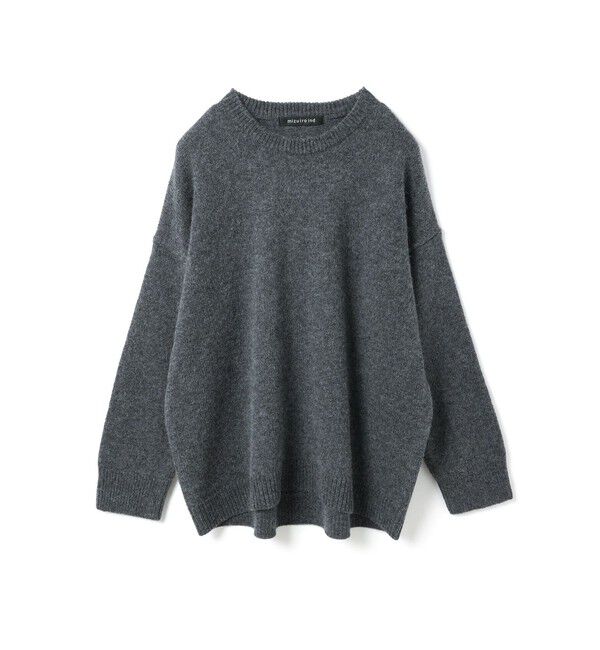 mizuiro ind「mizuiro ind MG/クルーネックワイドプルオーバー」|ニット・セーター|
