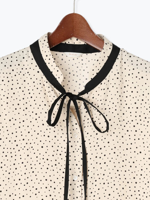 Te chichi「配色リボンドットアソートブラウス」|シャツ・ブラウス|