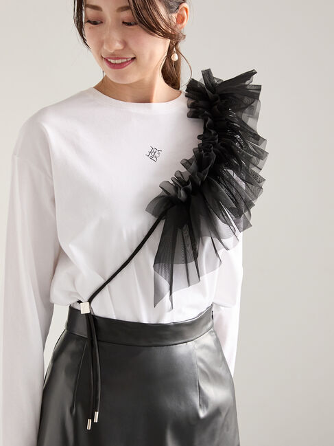 Te chichi「チュールオーナメントカラー」|シャツ・ブラウス|