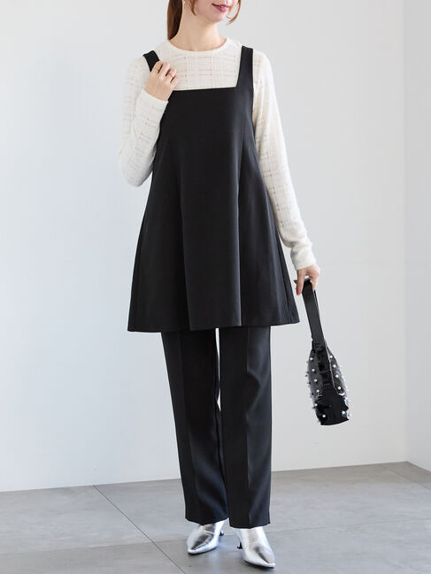 Te chichi「シアーチェッククルーネックトップス」|Tシャツ・カットソー|