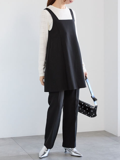 Te chichi「シアーチェッククルーネックトップス」|Tシャツ・カットソー|