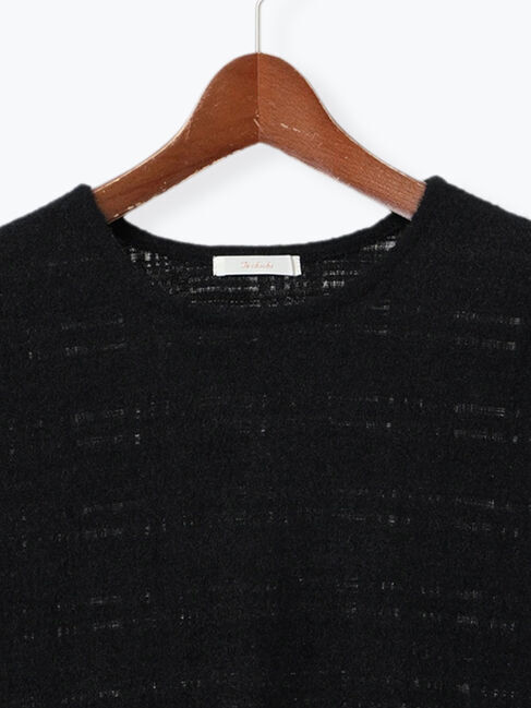 Te chichi「シアーチェッククルーネックトップス」|Tシャツ・カットソー|