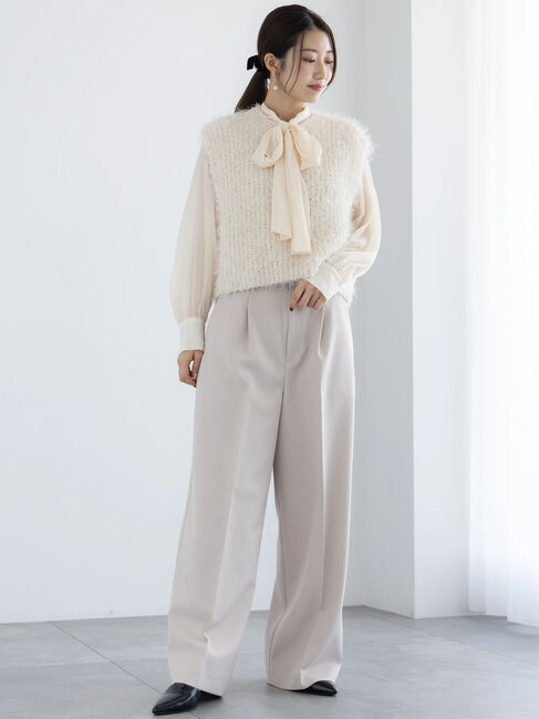 Te chichi「【セレモニーアイテム】タックストレートワイドパンツ（セットアップ可）」|その他|