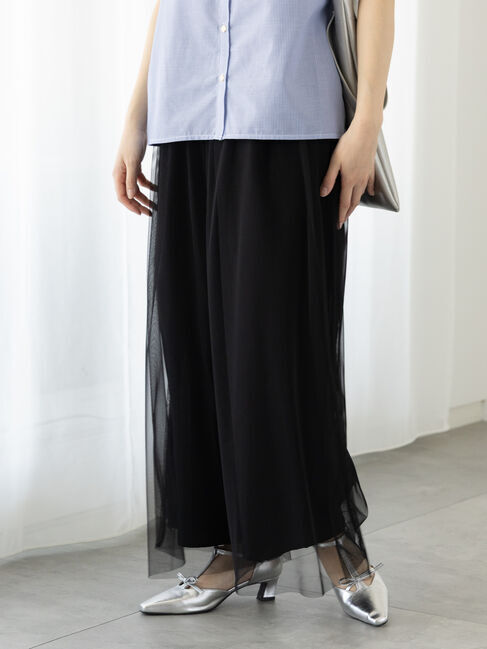 Te chichi TERRASSE「チュール重ねパンツ」|その他|ブラック