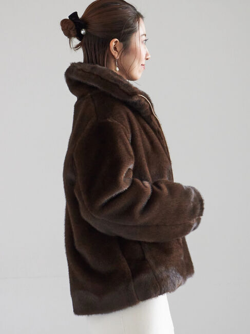 Te chichi「【宮本茉由着用】グラデーションファースタンドジャケット」|その他|