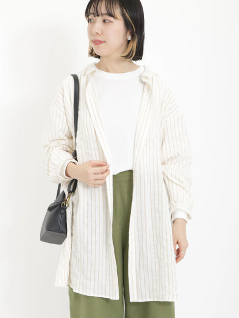 Samansa Mos2「柄アソートレース襟チュニック」|シャツ・ブラウス|