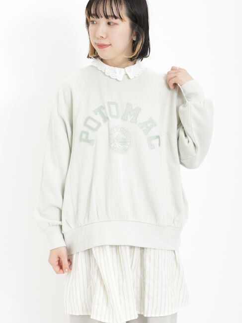 Samansa Mos2「柄アソートレース襟チュニック」|シャツ・ブラウス|