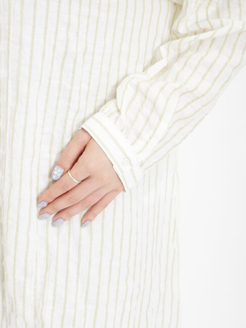 Samansa Mos2「柄アソートレース襟チュニック」|シャツ・ブラウス|