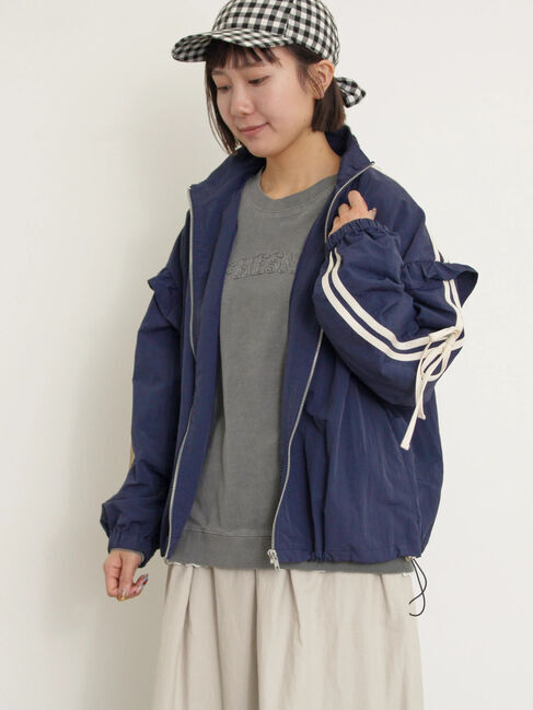 Samansa Mos2「フリルトラックジャケット」|ブルゾン・スタジャン|