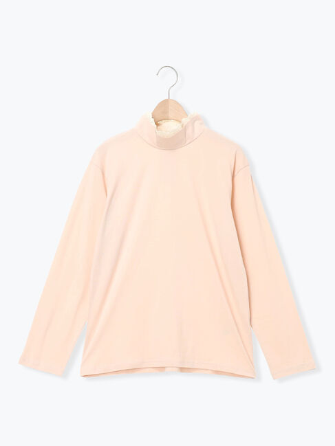 Samansa Mos2「【保温加工】衿レース重ね着風タートルインナー」|Tシャツ・カットソー|ピンク