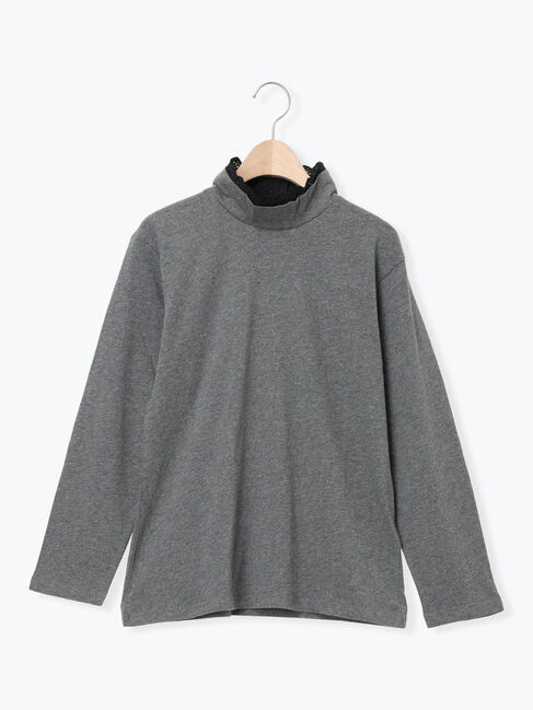 Samansa Mos2「【保温加工】衿レース重ね着風タートルインナー」|Tシャツ・カットソー|