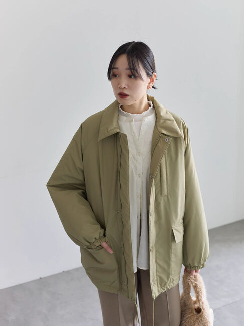 Samansa Mos2 blue「切替タックブラウス」|シャツ・ブラウス|