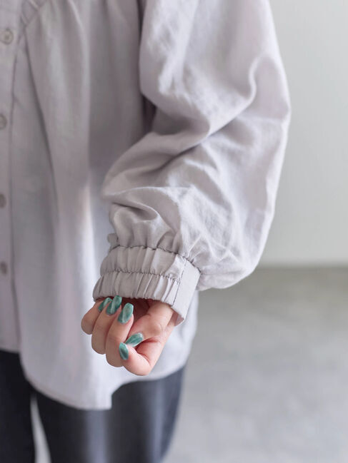 Samansa Mos2 blue「切替タックブラウス」|シャツ・ブラウス|