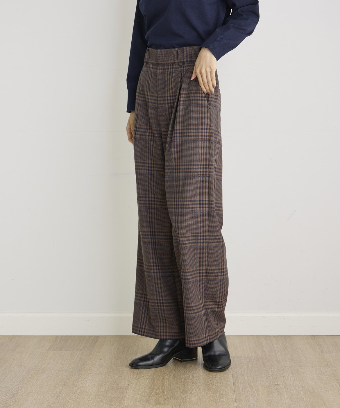 I.T.'S international「リングヤーンストレートチェックパンツ」|スラックス|